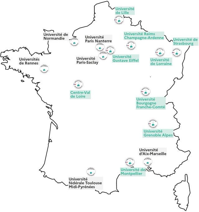 Recherche Data Gouv - Carte des ateliers de la donnée (déc. 2022)