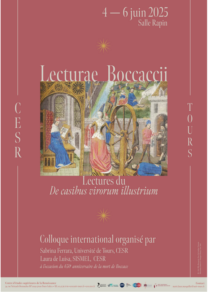 [Colloque 4-6 juin 2025] Lecturae Boccaccii. Lectures du De casibus virorum illustrium