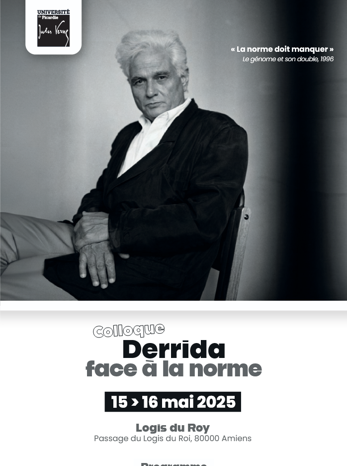 [Colloque] Derrida face à la norme